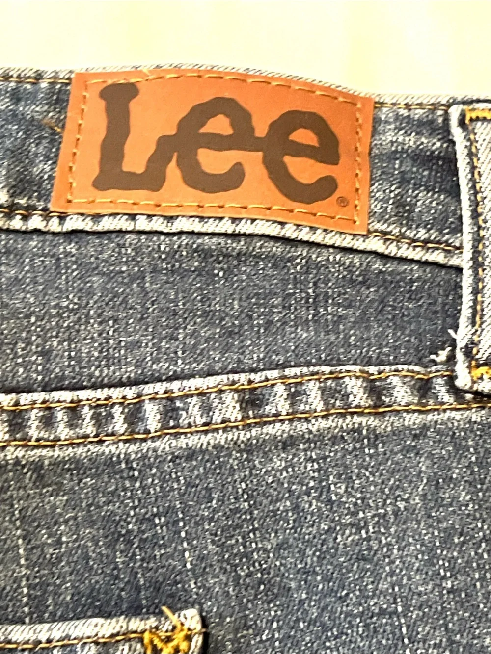 Lee Classic Mid Rise Plus‎ Size Blue Stretch Y2K Denim Shorts-20